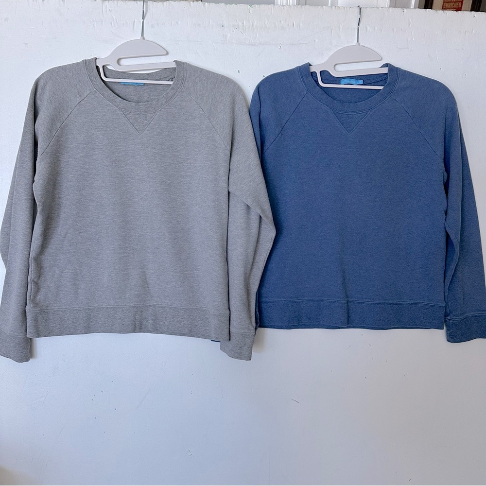 J. McLaughlin Classic Raglan Pima Cotton Crewneck Sweatshirt Bundle Size XS
